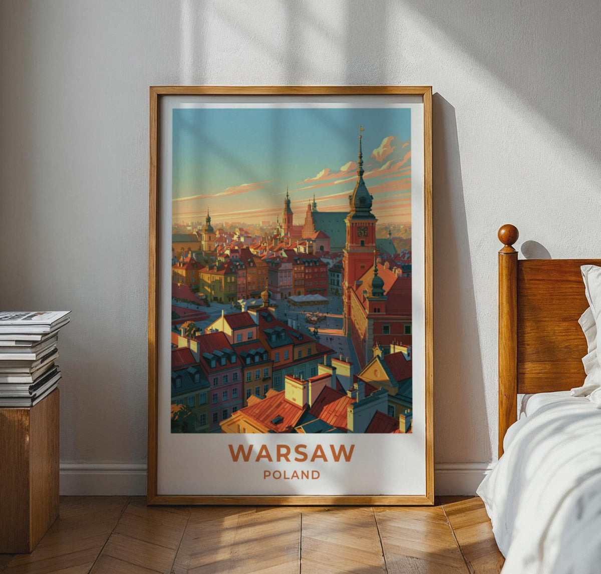 Warsaw Poland Travel Poster