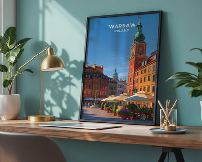 Warsaw Poland Travel Poster