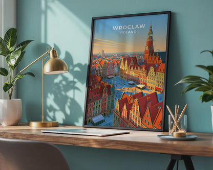 Wroclaw Poland Travel Poster
