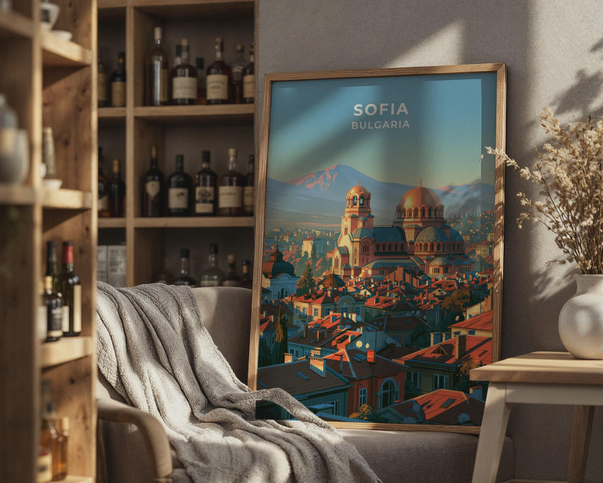 Sofia Bulgaria Travel Poster