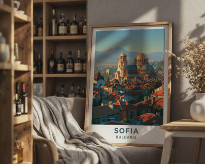 Sofia Bulgaria Travel Poster