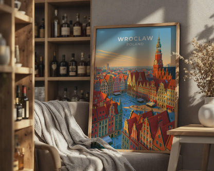Wroclaw Poland Travel Poster