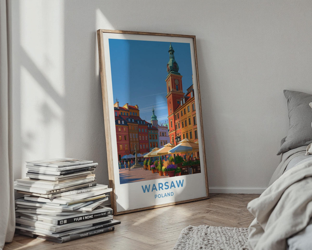Warsaw Poland Travel Poster