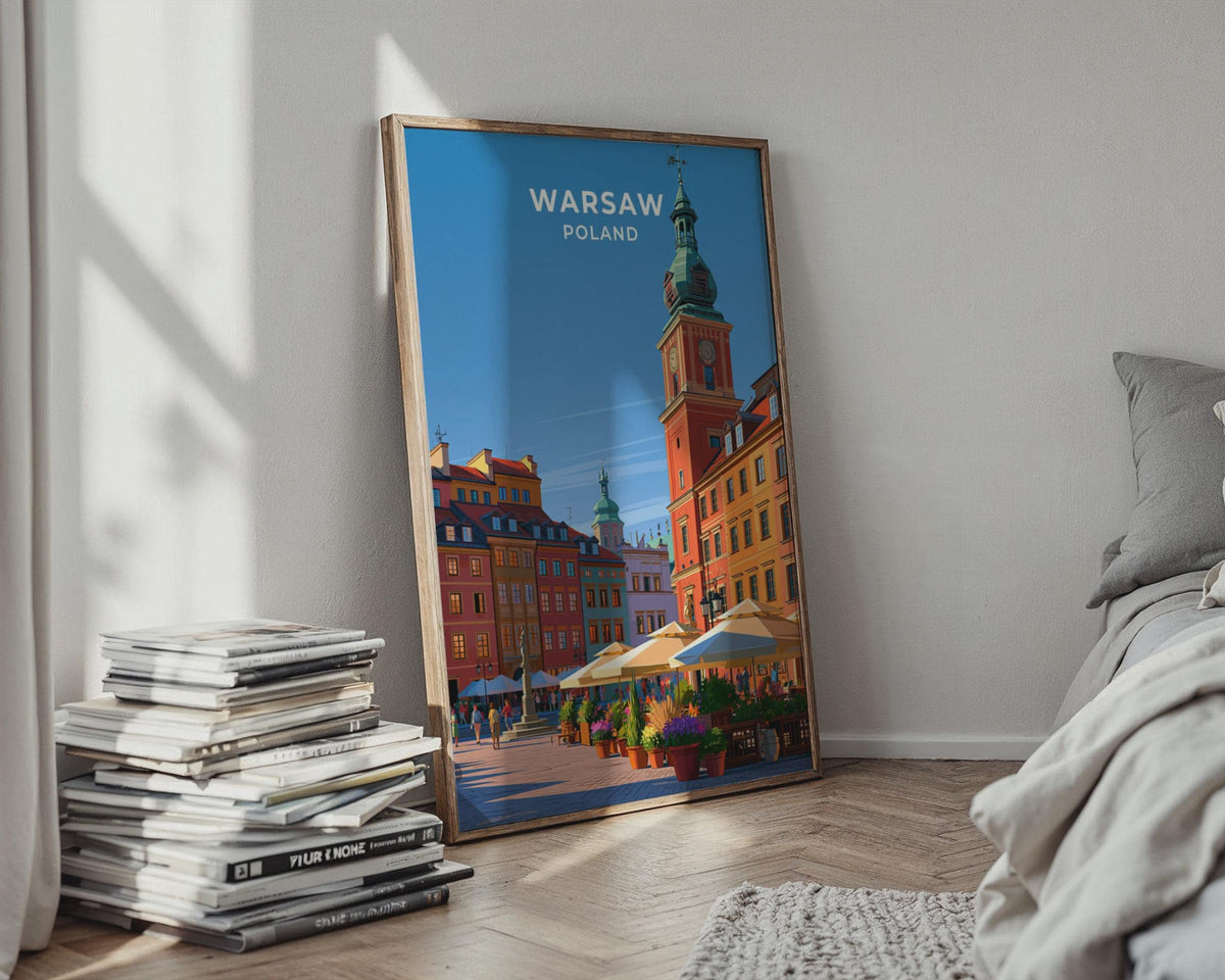 Warsaw Poland Travel Poster