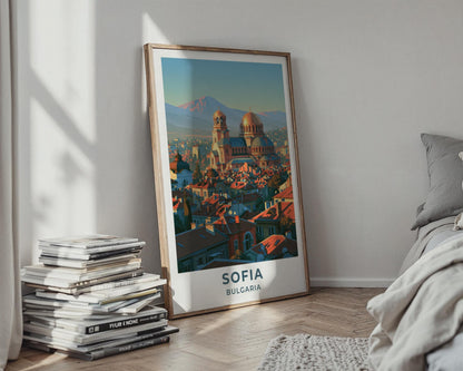 Sofia Bulgaria Travel Poster