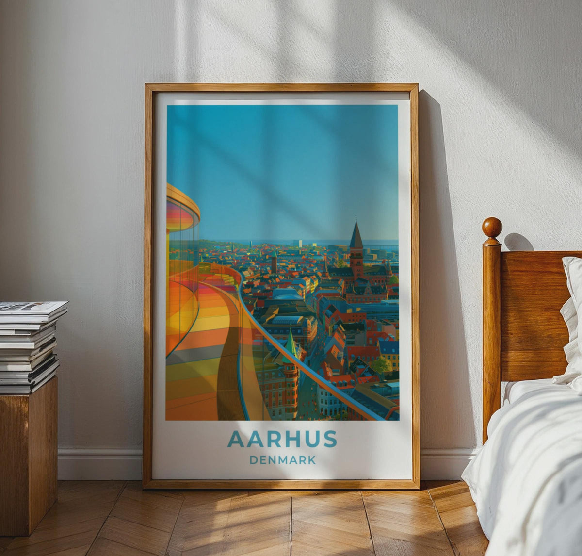 Aarhus Denmark Travel Poster