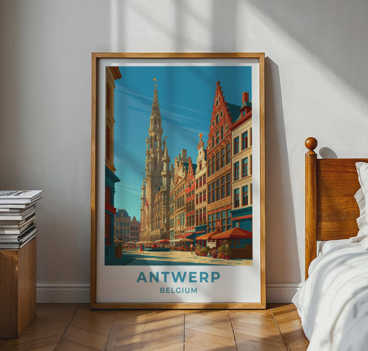 Antwerp Belgium Travel Poster