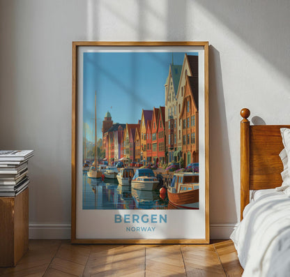 Bergen Norway Travel Poster