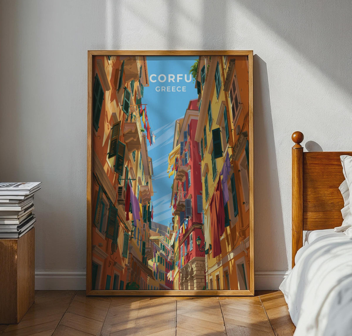 Corfu Greece Travel Poster