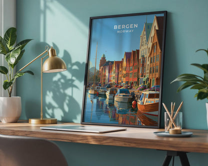 Bergen Norway Travel Poster