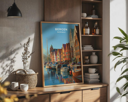 Bergen Norway Travel Poster