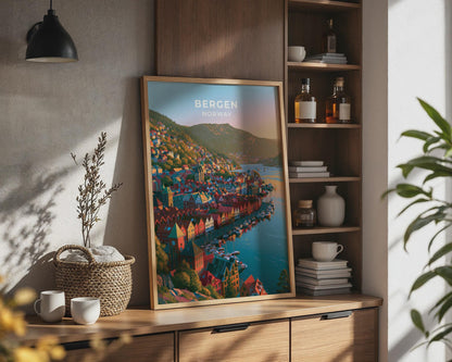 Bergen Norway Travel Poster