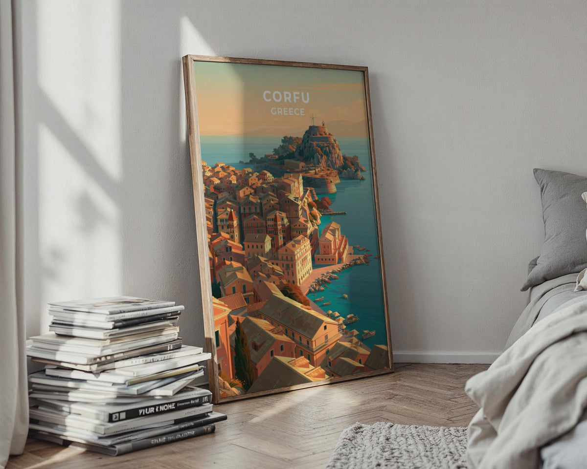 Corfu Greece Travel Poster