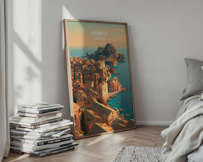 Corfu Greece Travel Poster