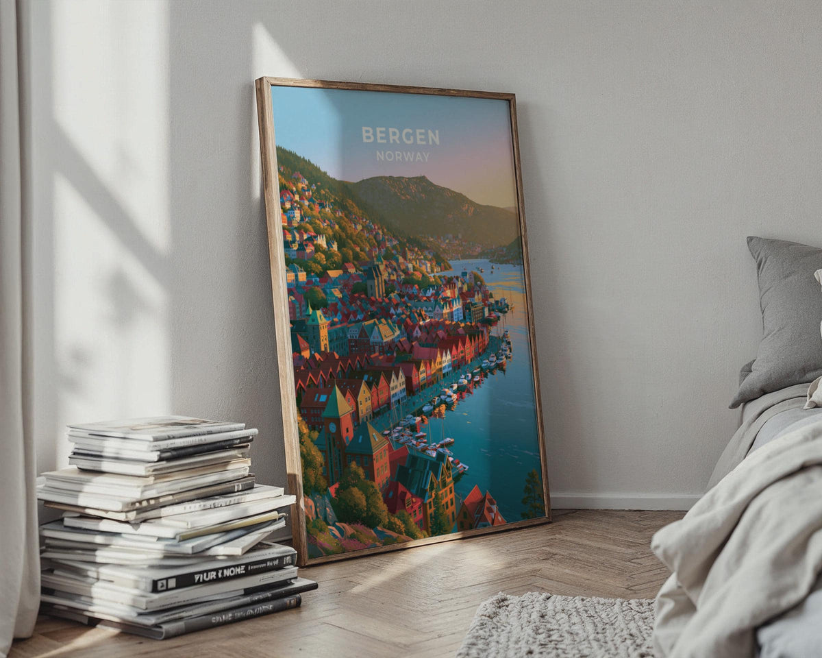 Bergen Norway Travel Poster