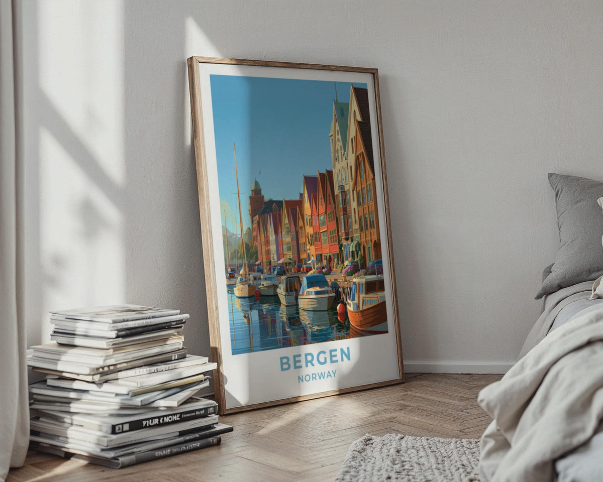 Bergen Norway Travel Poster
