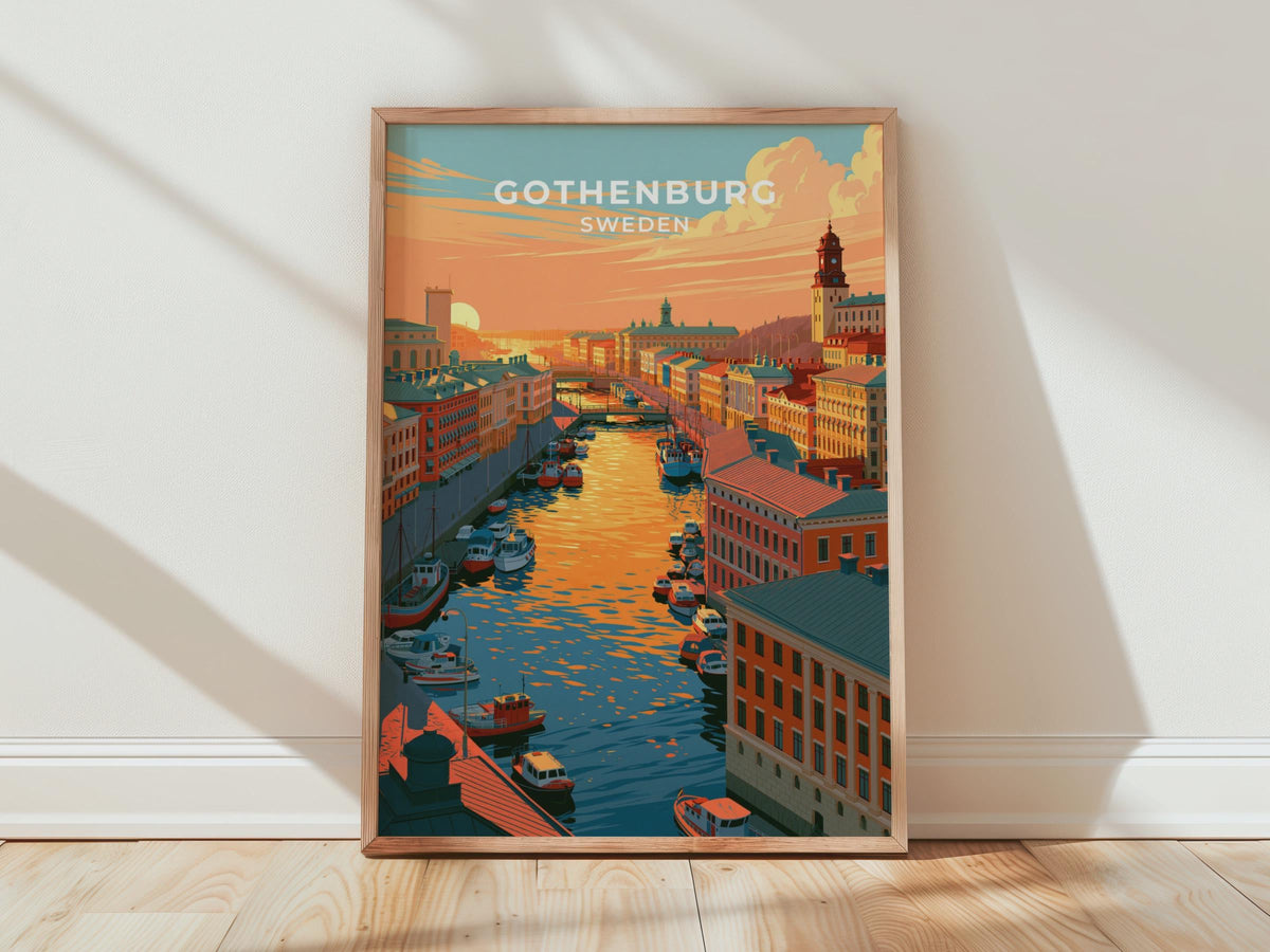 Gothenburg Sweden Travel Poster