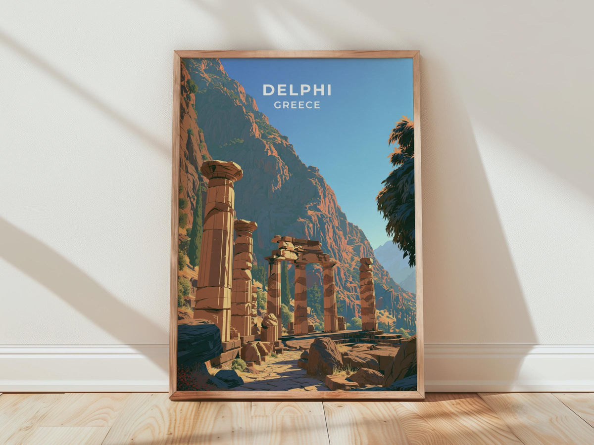 Delphi Greece Travel Poster