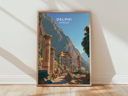Delphi Greece Travel Poster
