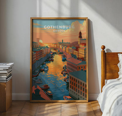 Gothenburg Sweden Travel Poster