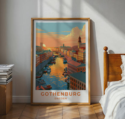 Gothenburg Sweden Travel Poster