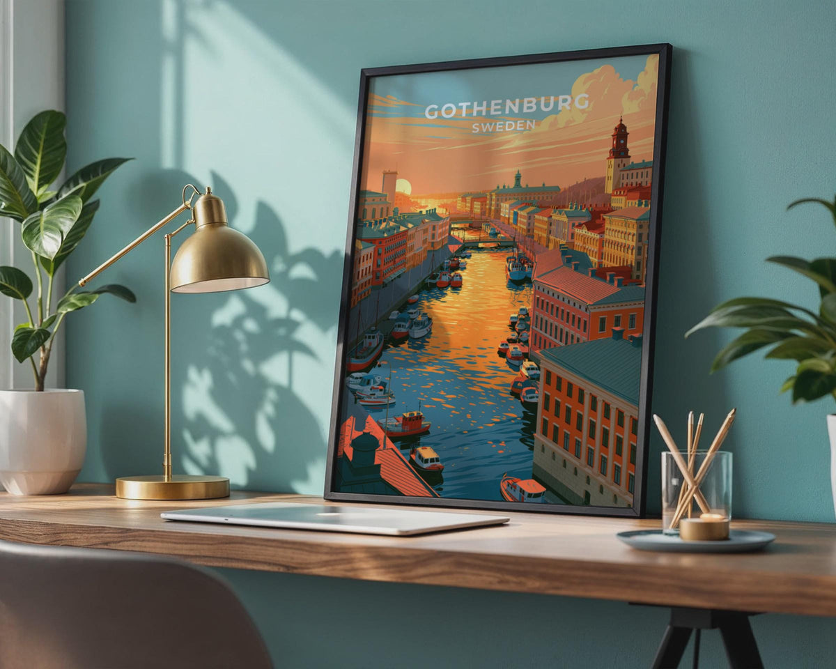 Gothenburg Sweden Travel Poster