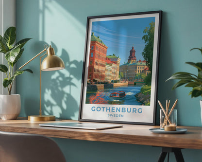 Gothenburg Sweden Travel Poster