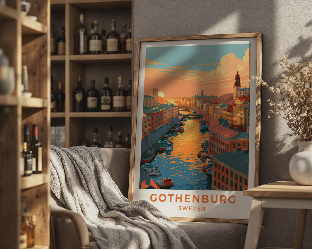 Gothenburg Sweden Travel Poster