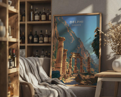 Delphi Greece Travel Poster