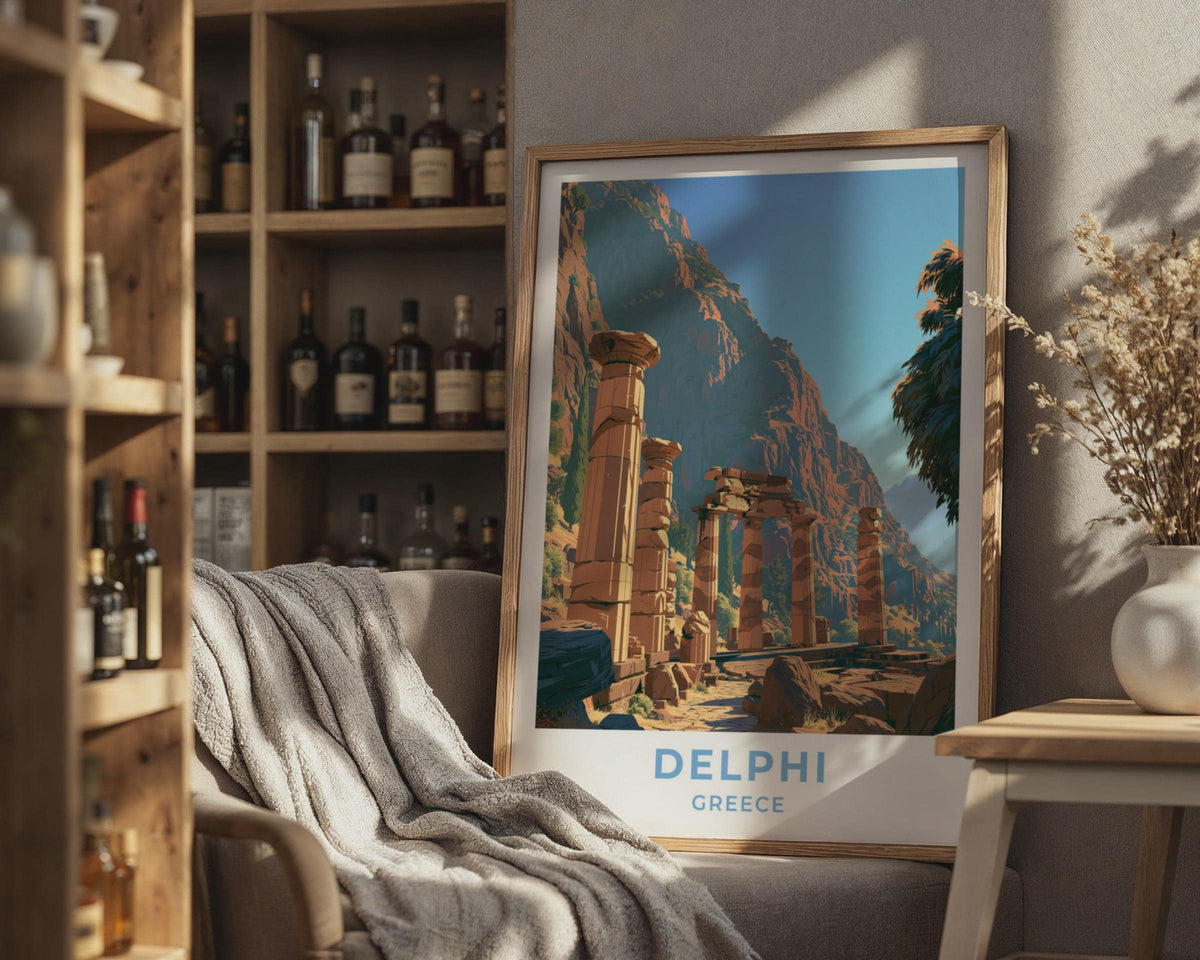 Delphi Greece Travel Poster
