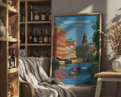 Gothenburg Sweden Travel Poster