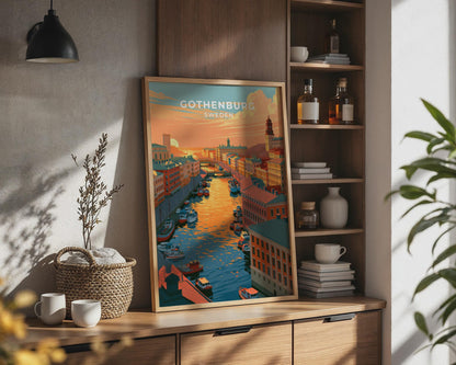 Gothenburg Sweden Travel Poster