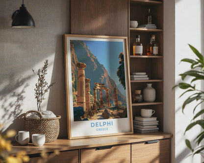 Delphi Greece Travel Poster