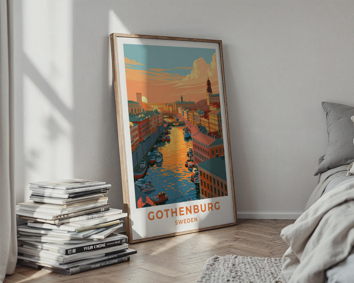 Gothenburg Sweden Travel Poster