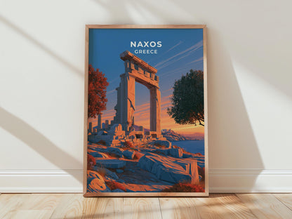 Naxos Greece Travel Poster