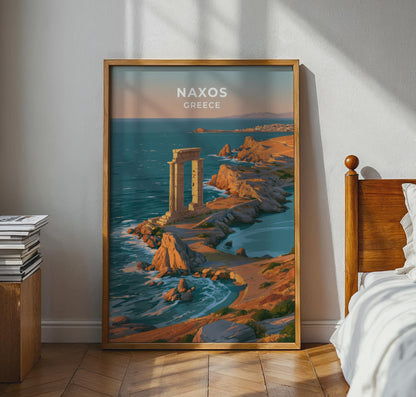Naxos Greece Travel Poster