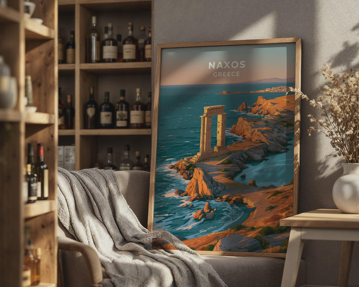 Naxos Greece Travel Poster