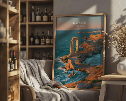 Naxos Greece Travel Poster