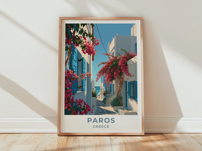 Paros Greece Travel Poster