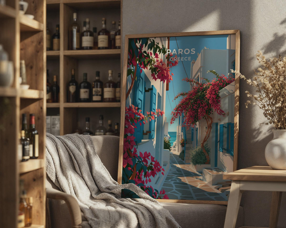 Paros Greece Travel Poster