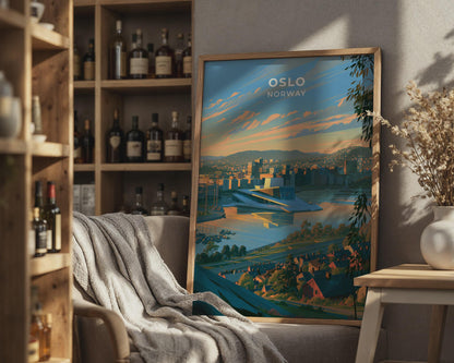 Oslo Norway Travel Poster