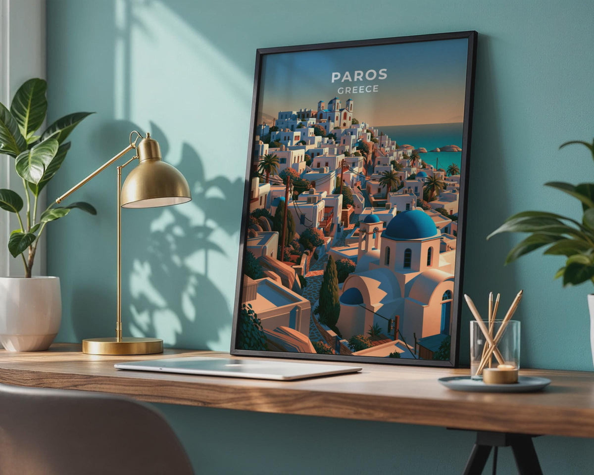Paros Greece Travel Poster