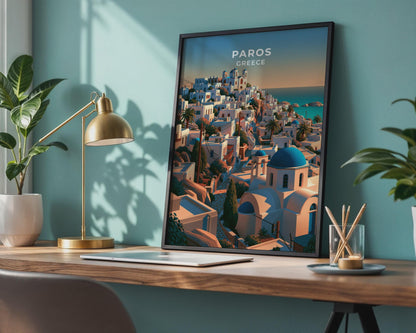 Paros Greece Travel Poster