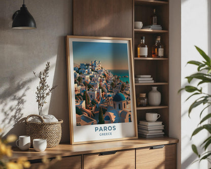 Paros Greece Travel Poster