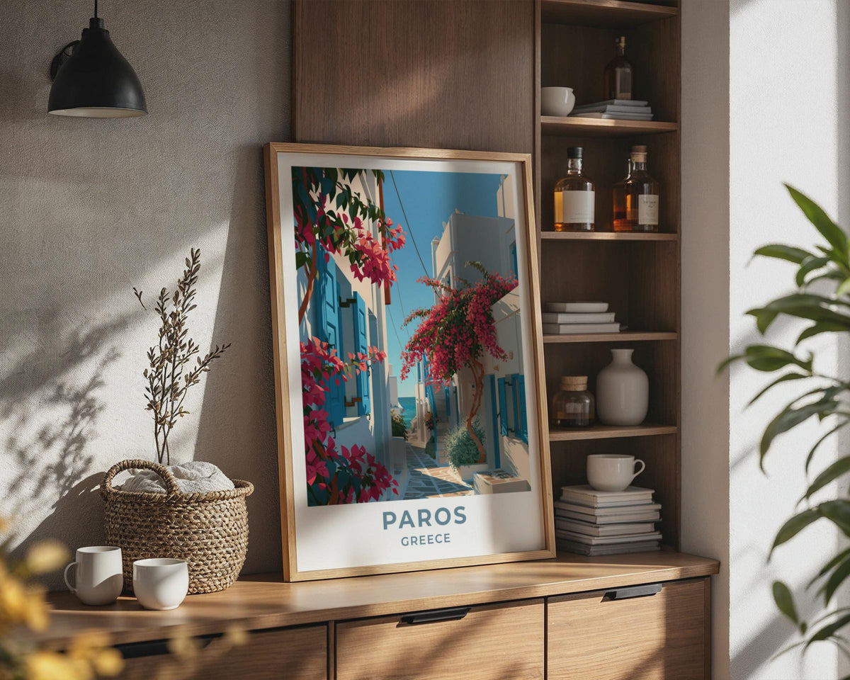 Paros Greece Travel Poster