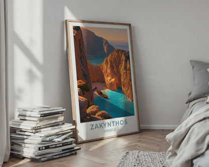 Zakynthos Greece Travel Poster