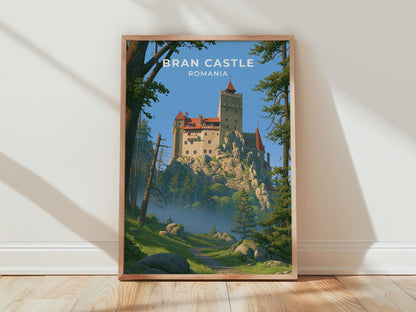 Bran Castle Romania Travel Poster
