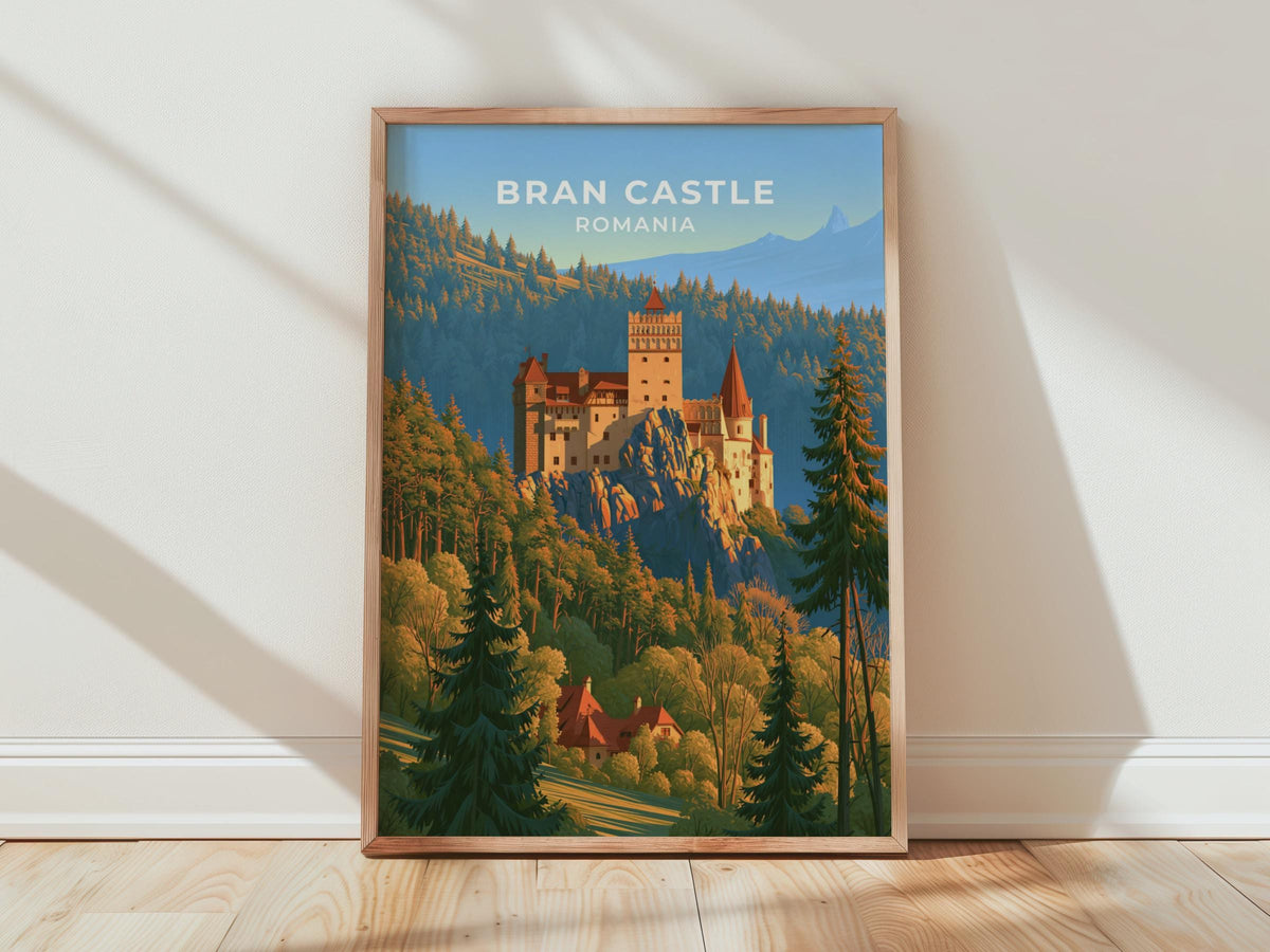 Bran Castle Romania Travel Poster