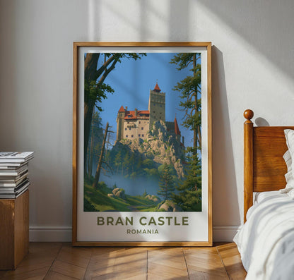 Bran Castle Romania Travel Poster