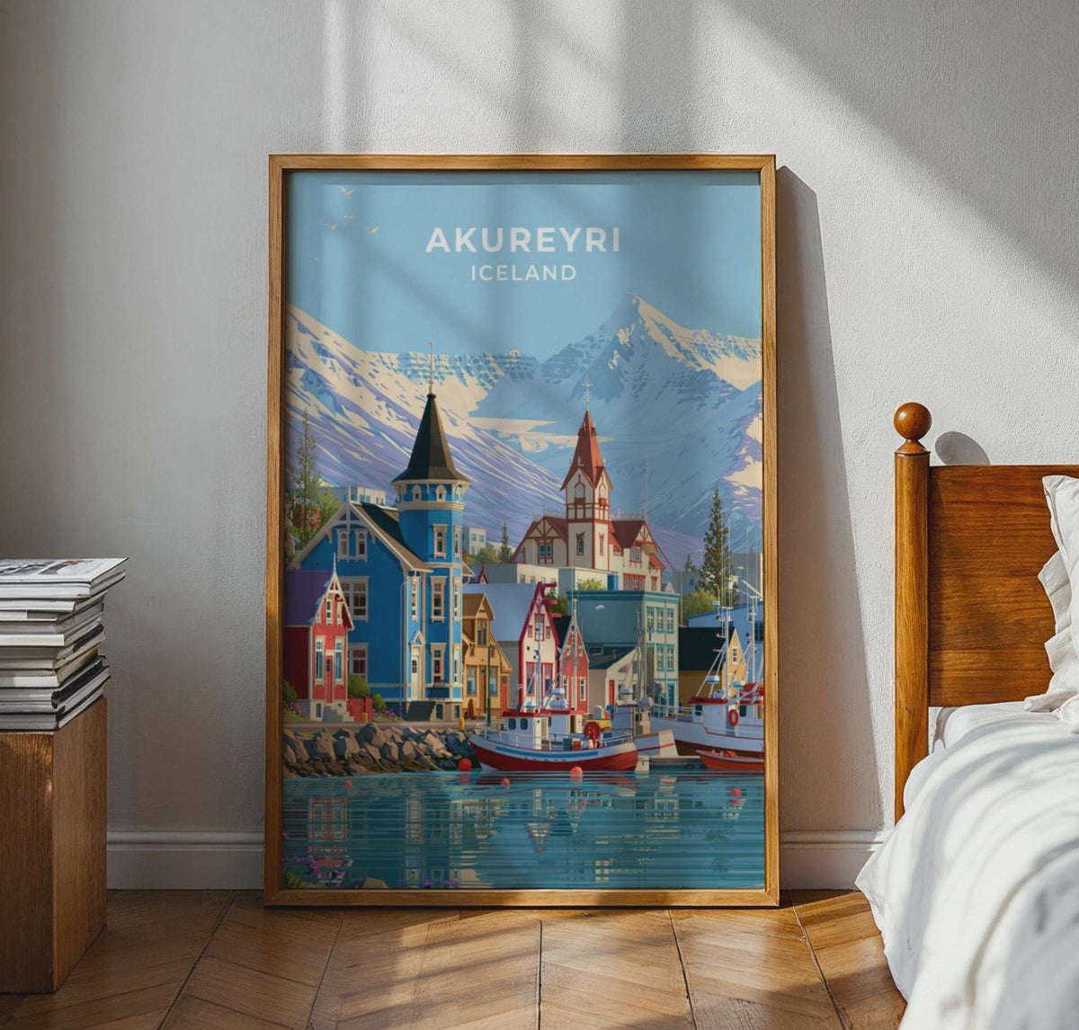 Akureyri Iceland Travel Poster